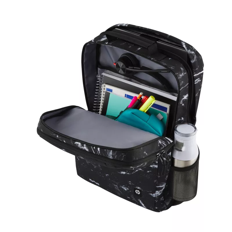 Zaino per il tempo libero HP Campus XL Marble Stone zaino nero grigio