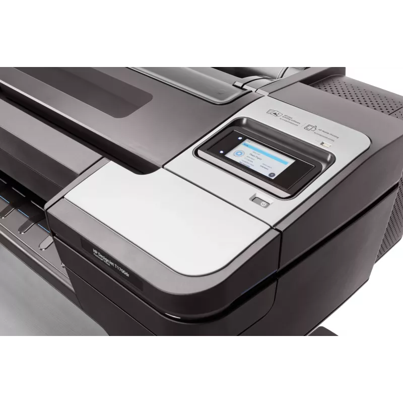 Stampante HP Designjet T1700 44 pollici, getto d'inchiostro termico, 2400 x 1200 DPI, HP-GL/2, TIFF, JPEG, CALS G4, URF, ciano, nero fotografico, nero opaco, magenta, giallo, 2400 x 1200 DPI, 116 pagine all'ora