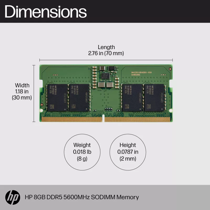 Modulo di memoria HP 83P90AA DDR5 8 GB 5600 MHz