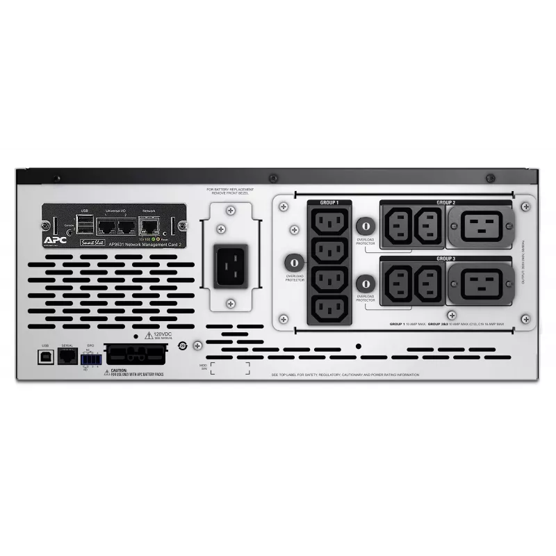 APC Smart-UPS X SMX3000HVNC - 3000VA, 8x presa C13 + 2x C19, USB, autonomia estendibile, profondità ridotta, NMC