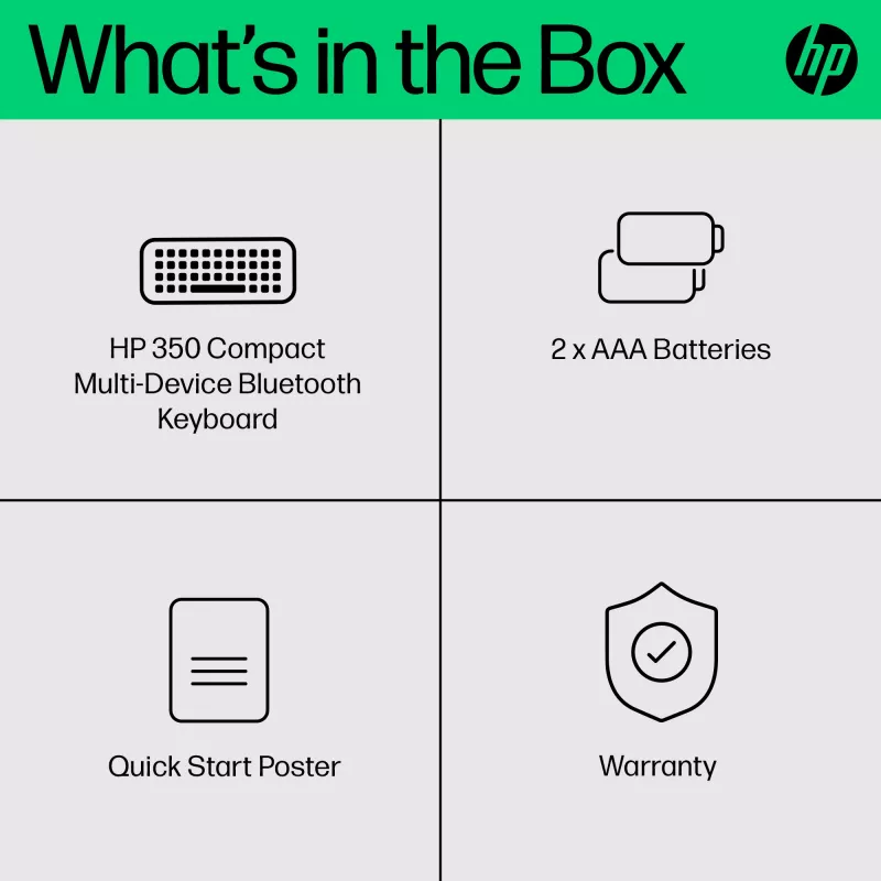 Tastiera Bluetooth multi-dispositivo compatta HP 350