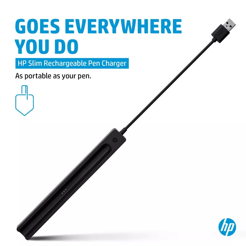 Caricabatterie HP per penna ricaricabile Slim Pen (4X491AA), USB-A