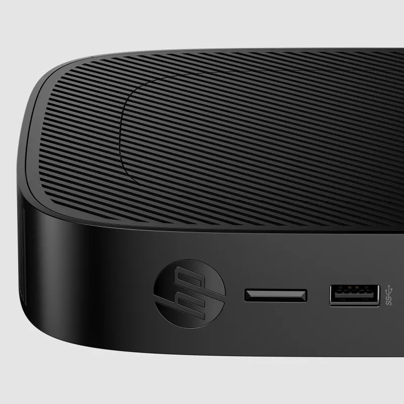 Thin client HP Pro t550, 2 GHz Intel Celeron J6412, 8 GB RAM, 32 GB eMMC, Intel UHD Graphics, IGEL OS, Wi-Fi 6, nero