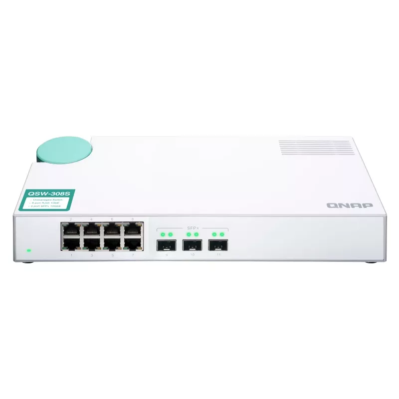 QNAP QSW-308S switch di rete unmanaged Gigabit Ethernet (10/100/1000) bianco