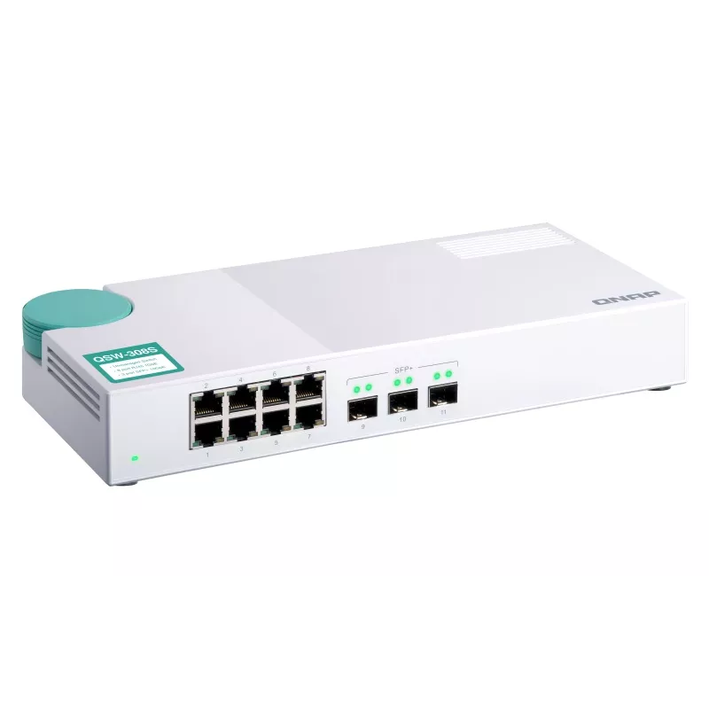 QNAP QSW-308S switch di rete unmanaged Gigabit Ethernet (10/100/1000) bianco