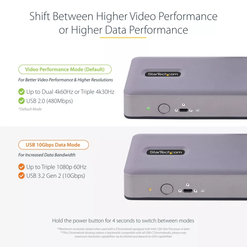 StarTech.com DK31C3MNCRUE Dock per laptop/replicatore di porte con filo USB 3.2 Gen 2 (3.1 Gen 2) Type-C