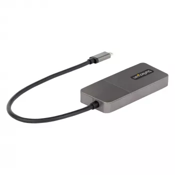 StarTech.com Hub USB-C MST a 3 porte – Adattatore multi-monitor da USB Type-C a 3x HDMI per laptop – Triple HDMI fino a 4K 60Hz con DP 1.4 Alt Mode & DSC – HDR – cavo da 30 cm – solo Windows