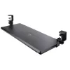 StarTech.com Vassoio portatastiera sottoscrivania, supporto ergonomico per tastiera a morsetto, fino a 12 kg, vassoio estraibile per tastiera e mouse con morsetti a C, vassoio portatastiera regolabile in altezza (100/120/140 mm)