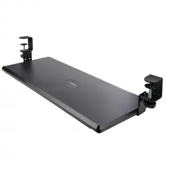 StarTech.com Vassoio portatastiera sottoscrivania, supporto ergonomico per tastiera a morsetto, fino a 12 kg, vassoio estraibile per tastiera e mouse con morsetti a C, vassoio portatastiera regolabile in altezza (100/120/140 mm)