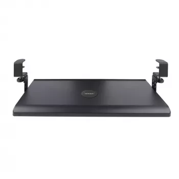 StarTech.com Vassoio portatastiera sottoscrivania, supporto ergonomico per tastiera a morsetto, fino a 12 kg, vassoio estraibile per tastiera e mouse con morsetti a C, vassoio portatastiera regolabile in altezza (100/120/140 mm)