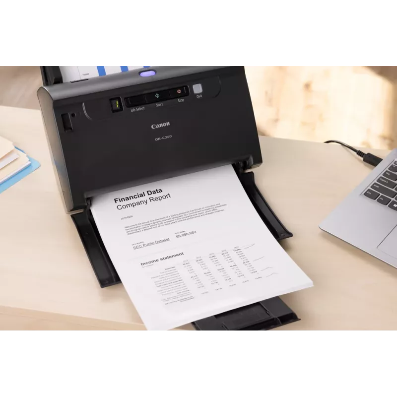 Canon imageFORMULA DR-C240 Scanner documenti desktop duplex, 216 x 3000 mm, 600 x 600 DPI, 24 bit, 24 bit, 45 ppm, 30 ppm
