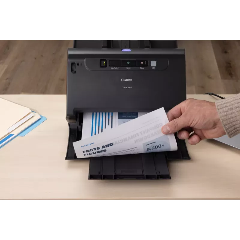 Canon imageFORMULA DR-C240 Scanner documenti desktop duplex, 216 x 3000 mm, 600 x 600 DPI, 24 bit, 24 bit, 45 ppm, 30 ppm