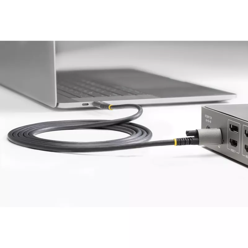StarTech.com cavo USB-C con blocco a vite 1 m 10 Gbit/s – cavo USB 3.1/3.2 Gen 2 Type-C – ricarica Power Delivery 100 W (5 A), modalità DP-Alt – blocco a vite singolo, cavo USB-C per ricarica/sincronizzazione