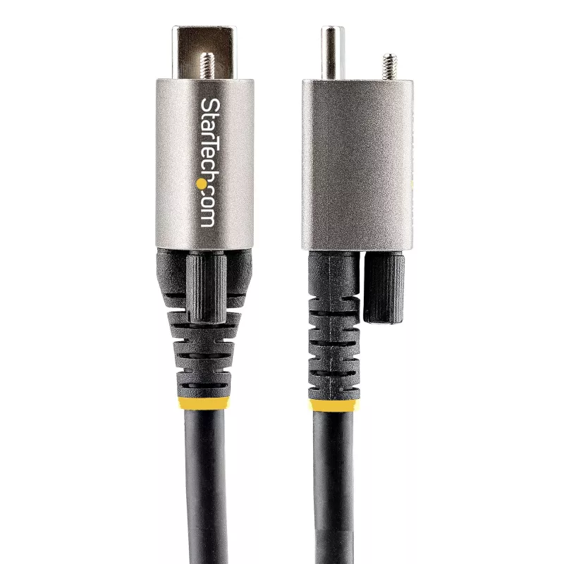 StarTech.com cavo USB-C con blocco a vite 1 m 10 Gbit/s – cavo USB 3.1/3.2 Gen 2 Type-C – ricarica Power Delivery 100 W (5 A), modalità DP-Alt – blocco a vite singolo, cavo USB-C per ricarica/sincronizzazione
