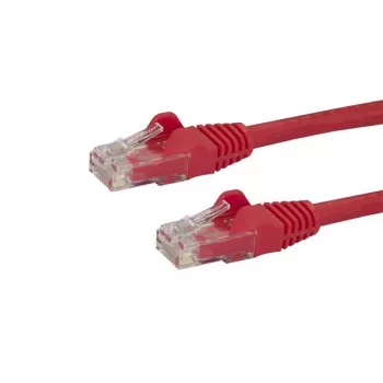 Cavo Ethernet StarTech.com 10 m CAT6 - rosso cavo Gigabit Ethernet CAT 6 - 250 MHz 100 W PoE RJ45 UTP cavo di rete/patch, protezione linguetta con scarico di trazione, testato singolarmente
