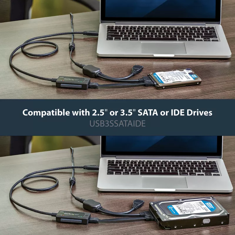 Cavo SATA-USB StarTech.com - USB 3.1 (10 Gbit/s) - UASP, nero, attività, funzionamento, CE, FCC, ASMedia - ASM1351, 12 V, 0 - 60 °C