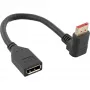 Cavo adattatore InLine DisplayPort 1.4 M/F, 8K4K, angolato verso l'alto, nero/oro