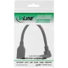 Cavo adattatore InLine DisplayPort 1.4 M/F, 8K4K, angolato verso l'alto, nero/oro