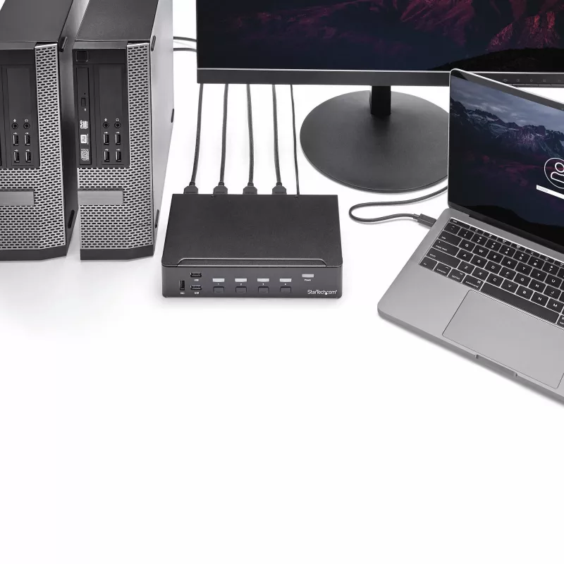 Switch KVM HDMI a 4 porte StarTech.com - USB 3.0 - 1080p, 1920 x 1080 pixel, montaggio a rack, nero