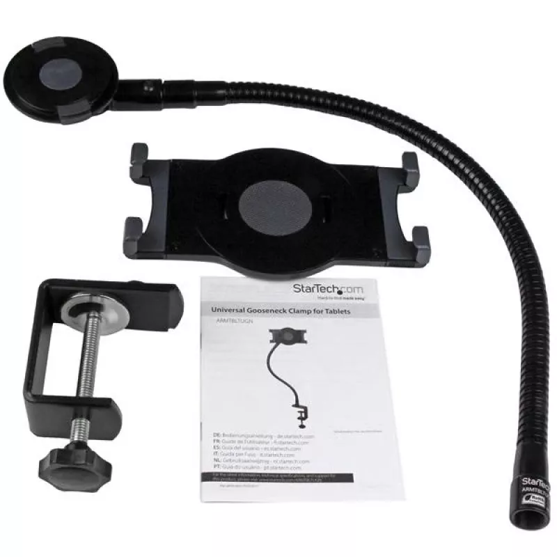 StarTech.com supporto tablet a collo di cigno – braccio flessibile per tablet, tablet/UMPC, supporto attivo, per interni, nero