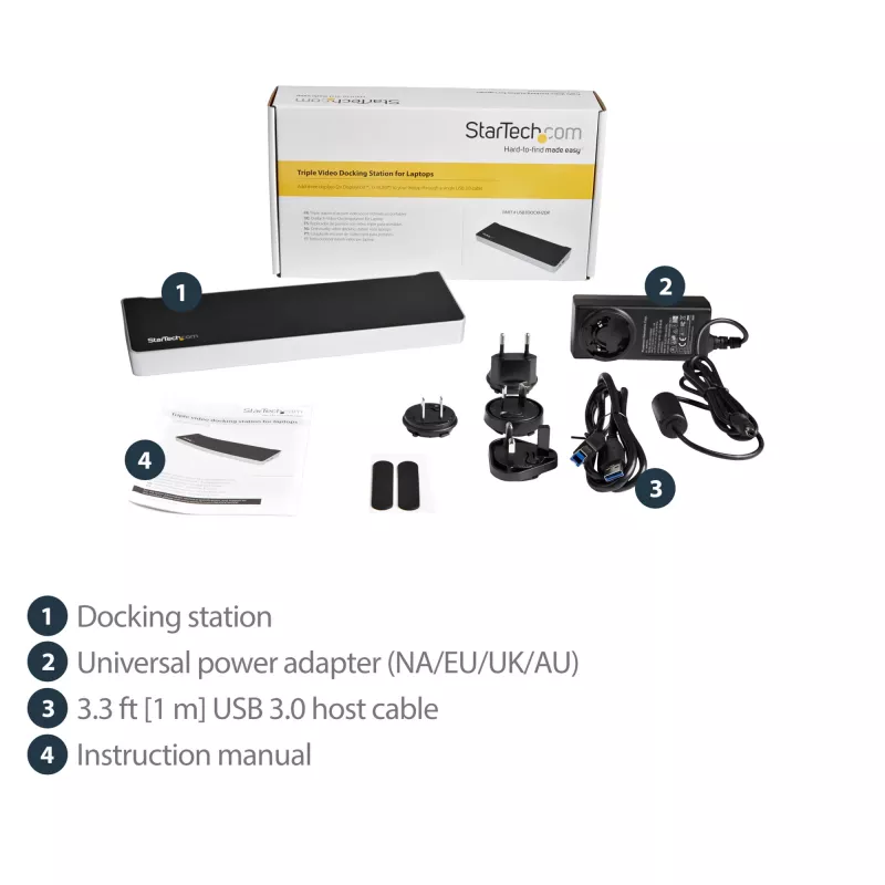 StarTech.com docking station USB 3.0 per tre monitor - 1x HDMI - 2x DisplayPort