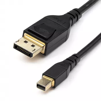 StarTech.com cavo Mini DisplayPort a DisplayPort 1.4 certificato VESA 3ft (1m) – 8K 60Hz HBR3 HDR – cavo Super UHD mDP a DP 1.4 – sottile (34 AWG) Ultra HD 4K 120Hz – cavo monitor/video