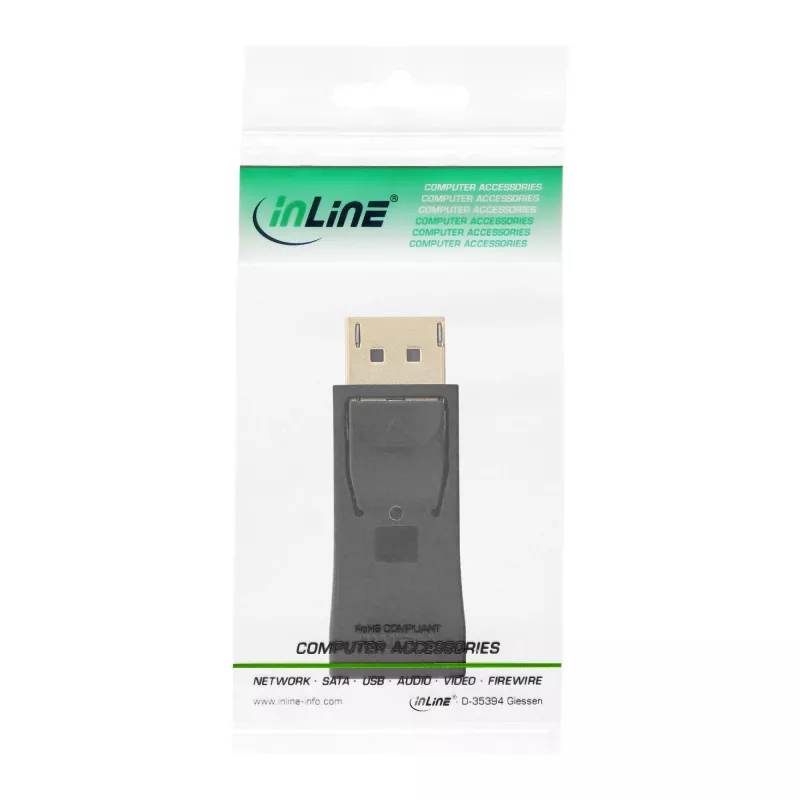Adattatore DisplayPort InLine DisplayPort maschio / HDMI femmina nero