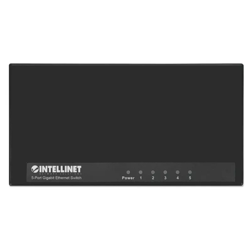 Intellinet switch Gigabit Ethernet 5 porte formato desktop, plastica, IEEE 802.3az (Energy Efficient Ethernet), nero