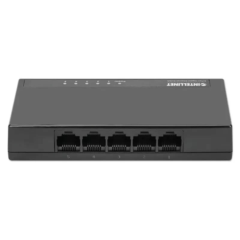 Intellinet switch Gigabit Ethernet 5 porte formato desktop, plastica, IEEE 802.3az (Energy Efficient Ethernet), nero