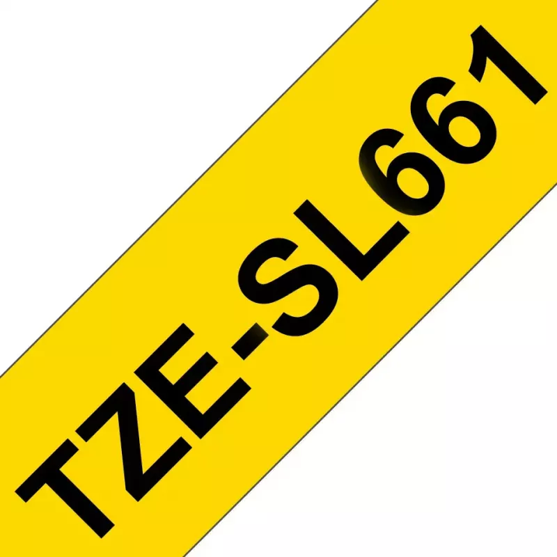 Brother TZE-SL661 nastro etichettatrice nero su giallo