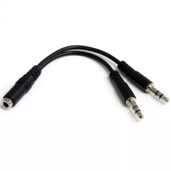 StarTech.com adattatore splitter cuffie 3,5 mm 4 posizioni a 2x 3 posizioni 3,5 mm – femmina/maschio