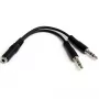 StarTech.com adattatore splitter cuffie 3,5 mm 4 posizioni a 2x 3 posizioni 3,5 mm – femmina/maschio