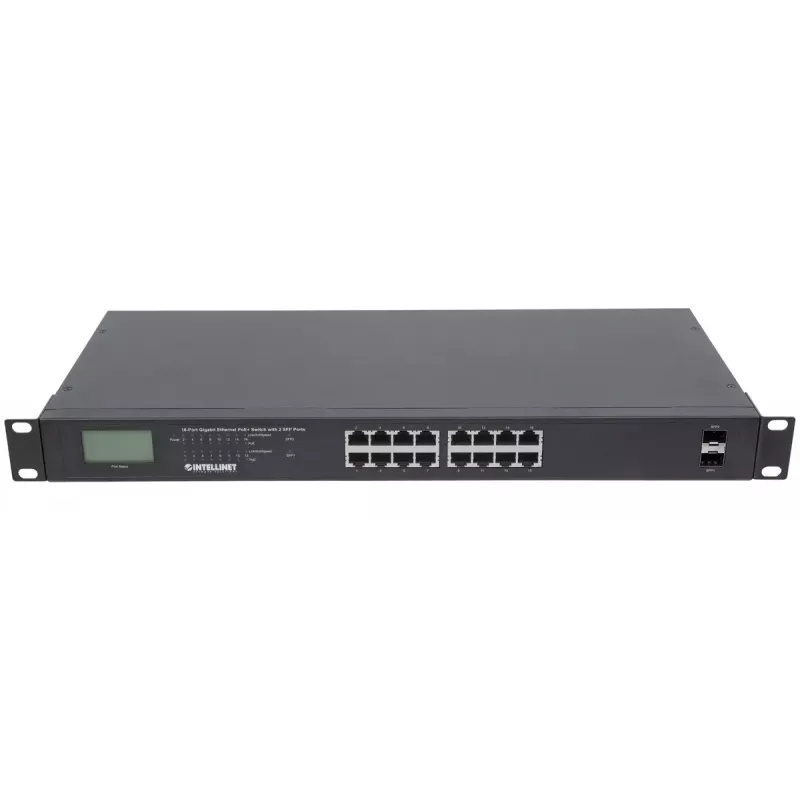 Switch unmanaged Intellinet 16 porte Gigabit Ethernet PoE+ 370W