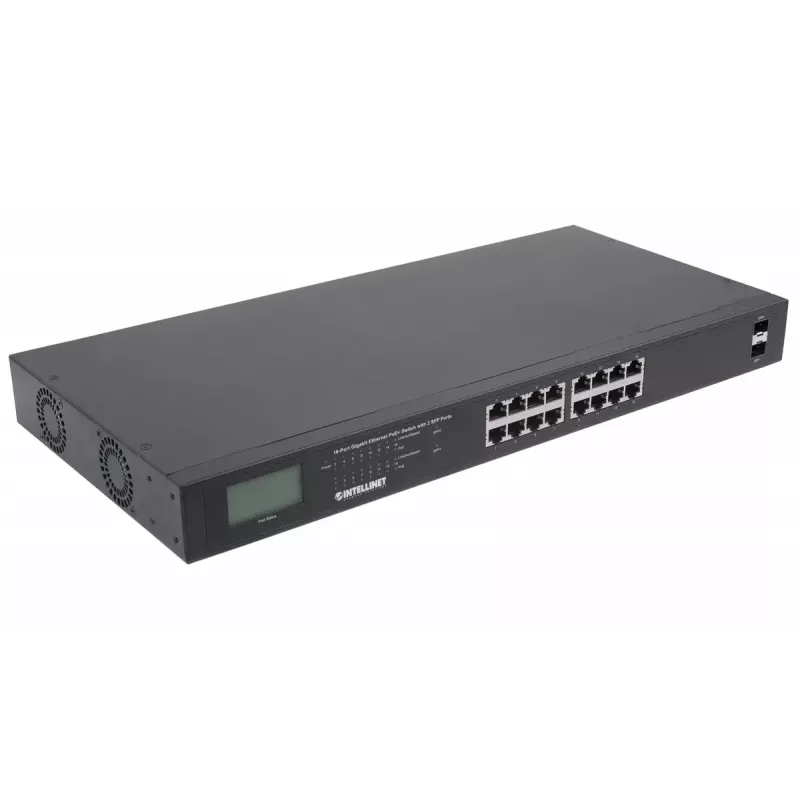 Switch unmanaged Intellinet 16 porte Gigabit Ethernet PoE+ 370W