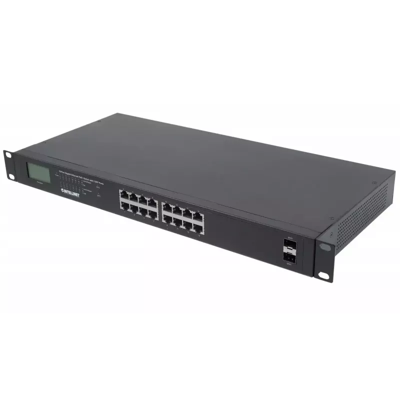 Switch unmanaged Intellinet 16 porte Gigabit Ethernet PoE+ 370W