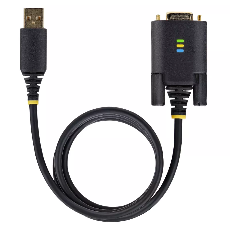 StarTech.com cavo adattatore USB a seriale 3ft (1m), mantenimento COM, viti/dadi sostituibili, USB-A a DB9 RS232, IC FTDI, protezione ESD, Windows/macOS/Linux