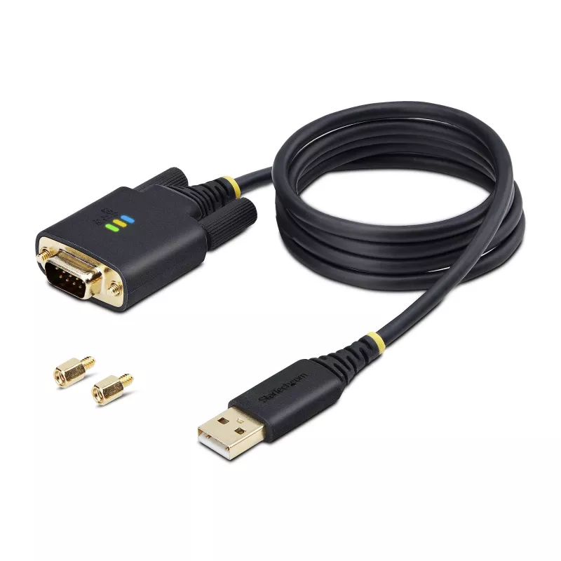 StarTech.com cavo adattatore USB a seriale 3ft (1m), mantenimento COM, viti/dadi sostituibili, USB-A a DB9 RS232, IC FTDI, protezione ESD, Windows/macOS/Linux