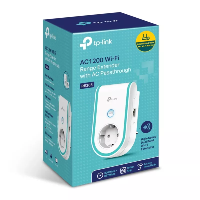 Extender di rete TP-Link RE365 Ripetitore di rete bianco 10, 100 Mbit/s