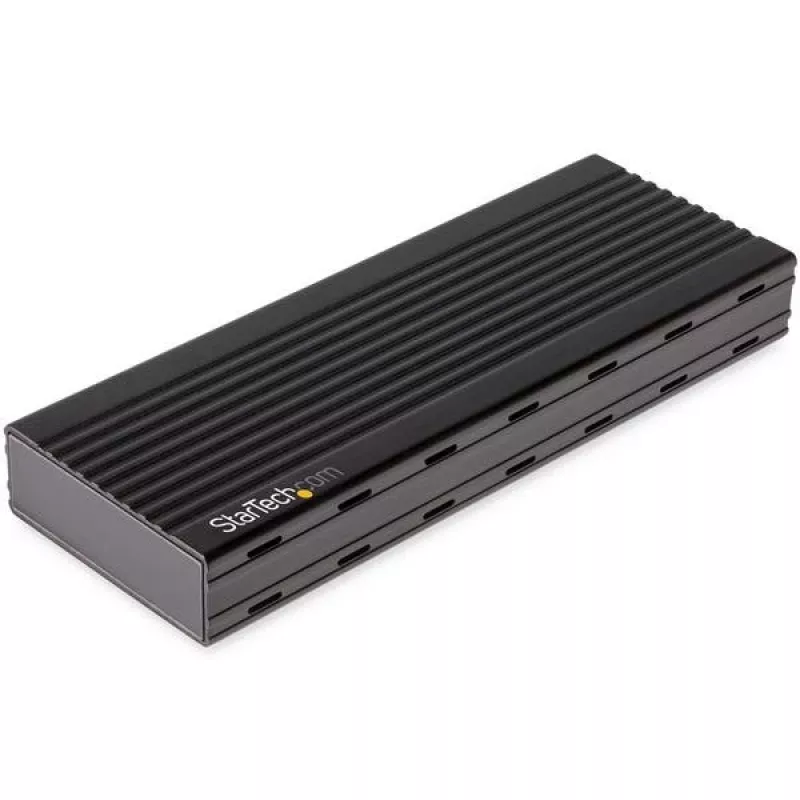 StarTech.com M2E1BMU31C box esterno USB-C 10 Gbps per SSD M.2 NVMe, PCIe, USB 3.1 Gen 2, 1 GB/s, compatibile con Thunderbolt 3, alluminio, nero