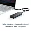 StarTech.com M2E1BMU31C box esterno USB-C 10 Gbps per SSD M.2 NVMe, PCIe, USB 3.1 Gen 2, 1 GB/s, compatibile con Thunderbolt 3, alluminio, nero