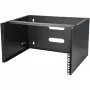 StarTech.com WALLMOUNT6 staffa a muro 6U per patch panel, 19 pollici, profondità 35,5 cm, acciaio, nero