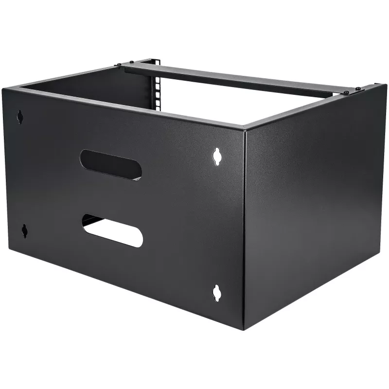 StarTech.com WALLMOUNT6 staffa a muro 6U per patch panel, 19 pollici, profondità 35,5 cm, acciaio, nero