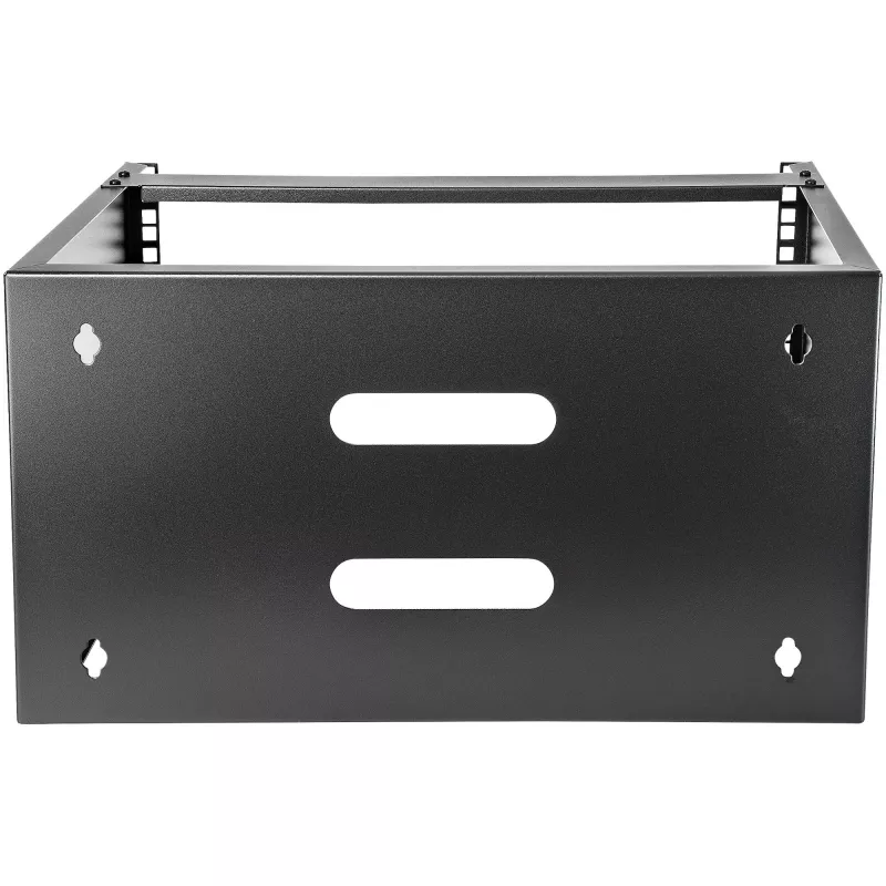 StarTech.com WALLMOUNT6 staffa a muro 6U per patch panel, 19 pollici, profondità 35,5 cm, acciaio, nero