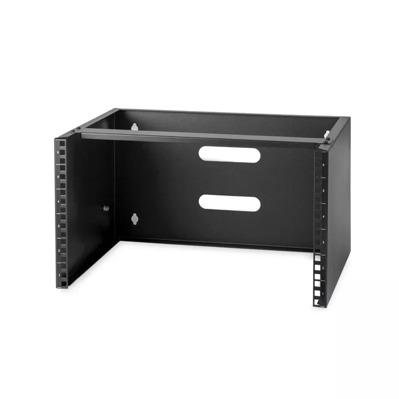 StarTech.com WALLMOUNT6 staffa a muro 6U per patch panel, 19 pollici, profondità 35,5 cm, acciaio, nero