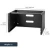 StarTech.com WALLMOUNT6 staffa a muro 6U per patch panel, 19 pollici, profondità 35,5 cm, acciaio, nero