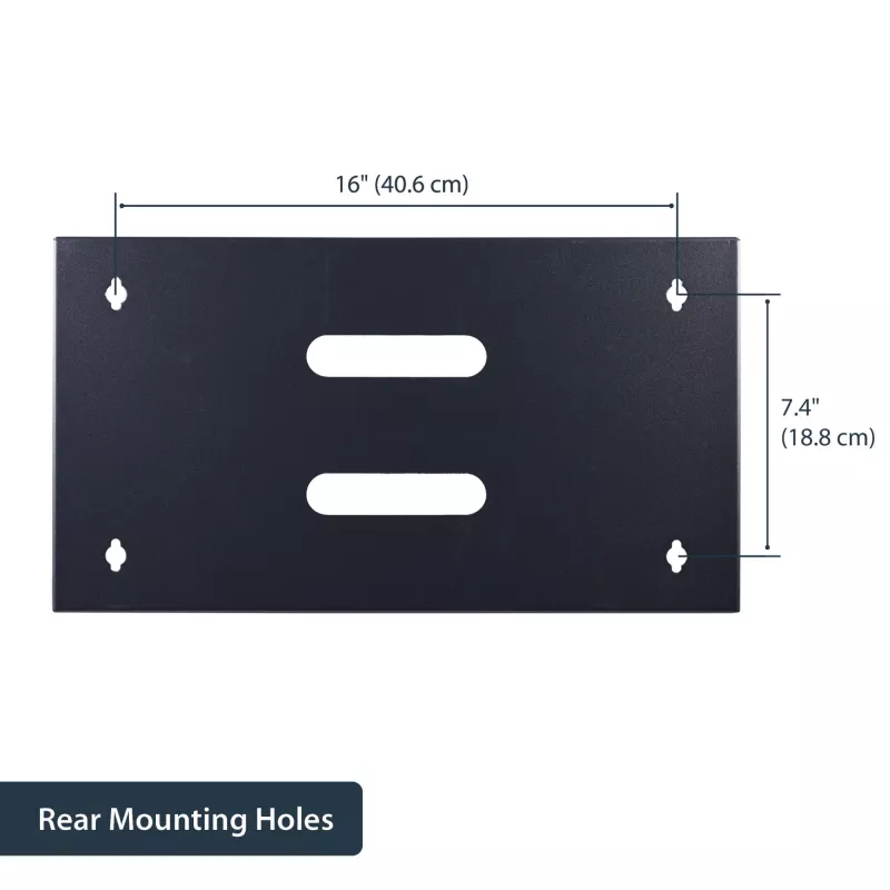 StarTech.com WALLMOUNT6 staffa a muro 6U per patch panel, 19 pollici, profondità 35,5 cm, acciaio, nero
