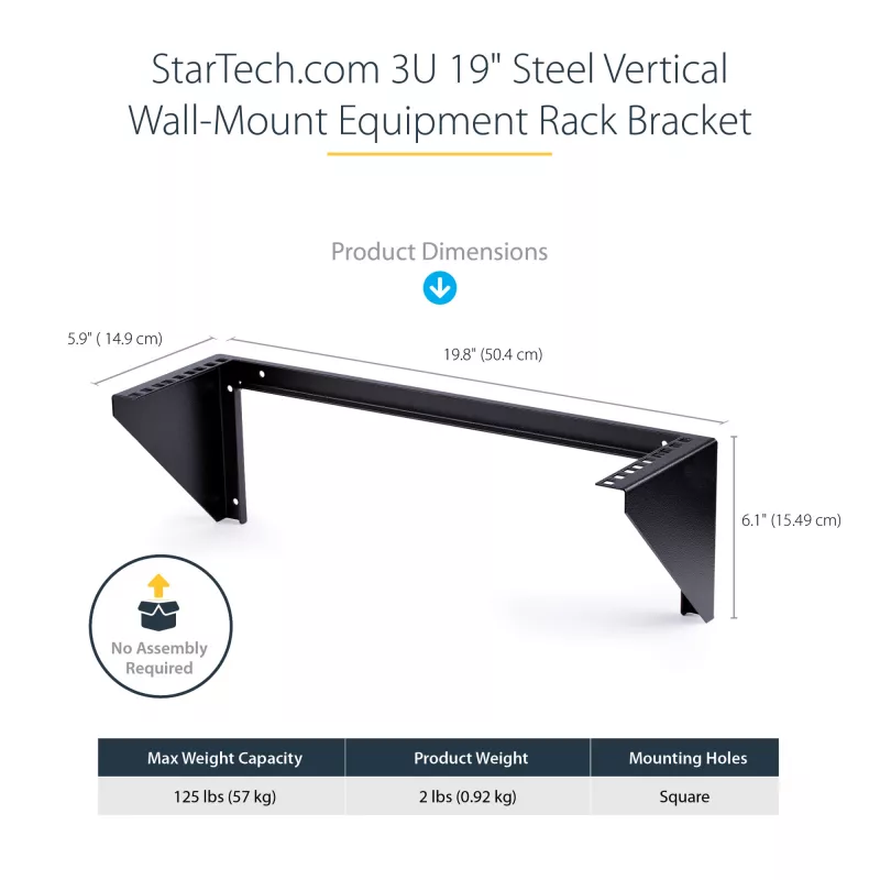 Supporto verticale a parete StarTech.com 3U 19
