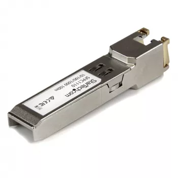 Modulo ricetrasmettitore SFP StarTech.com compatibile Cisco SFP-GE-T – 10/100/1000BASE-TX~Modulo SFP compatibile Cisco SFP-GE-T – 1000BASE-T – SFP a RJ45 Cat6/Cat5e – 10/100/1000 Mbit/s – RJ-45 100 m – Cisco IE3400, IE3300, IE3200