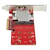 Scheda adattatore StarTech.com Dual M.2 PCIe SSD – x8 / x16 Dual NVMe o AHCI M.2 SSD su PCI Express 3.0 – Compatibile M.2 NGFF PCIe (M-Key) – Supporta 2242, 2260, 2280 – JBOD – Mac & PC