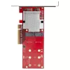 Scheda adattatore StarTech.com Dual M.2 PCIe SSD – x8 / x16 Dual NVMe o AHCI M.2 SSD su PCI Express 3.0 – Compatibile M.2 NGFF PCIe (M-Key) – Supporta 2242, 2260, 2280 – JBOD – Mac & PC